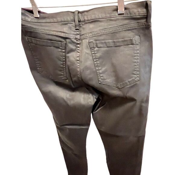 BANANA REPUBLIC Womens black coated twill ankle pants jeans Size 31 X 27.5 - Picture 4 of 8